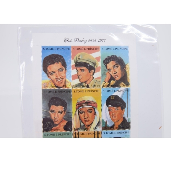 Elvis Stamps with Certification of Authentication RARE x 5 Collectors - Picture 3 of 15